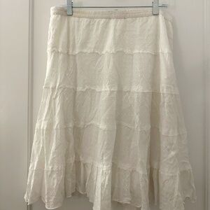 The Vintage Twin, White Midi Skirt